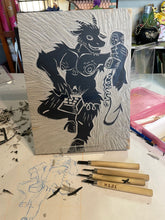 Load image into Gallery viewer, Satyr Linocut
