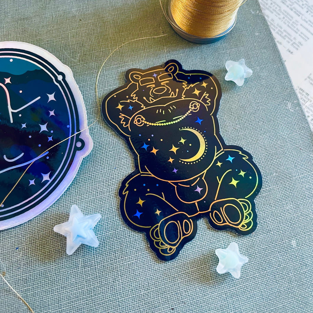 Celestial Bear - Holographic Sticker