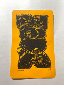 Jock Bear linocut