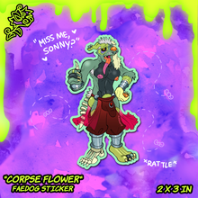 Load image into Gallery viewer, &quot;Corpse Flower&quot; Faedog Sticker
