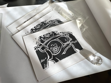 Load image into Gallery viewer, Wolf Chest - Linocut Print
