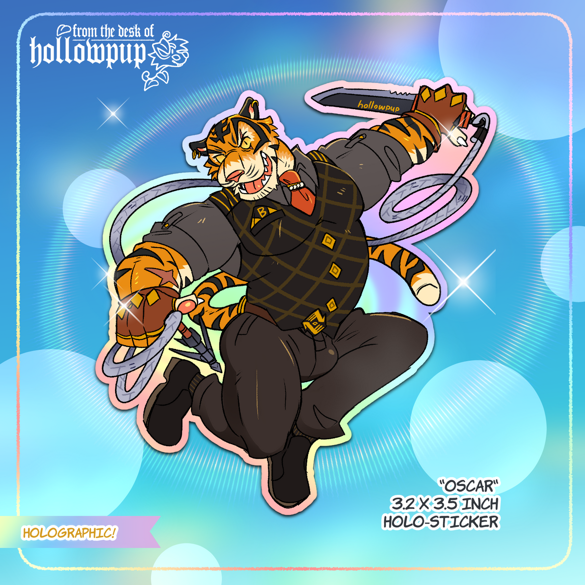 Oscar Holographic Sticker – hollowpup